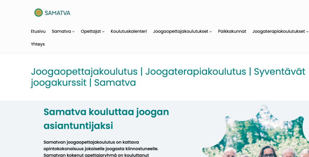 Samatva.fi etusivu.